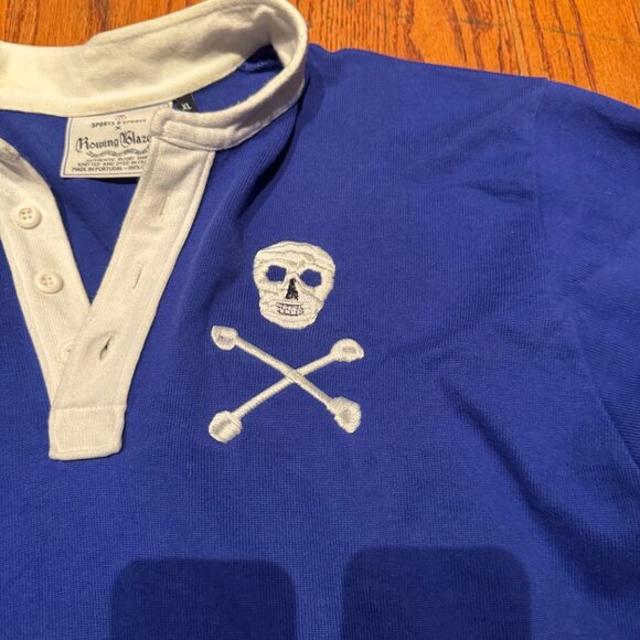 Rowing Blazers Skull and Crossbones Blue Rugby - Picture 3 of 3